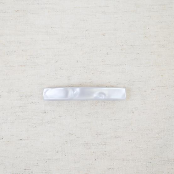 Medium Rectangle Hair Clip pearly white