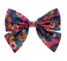 Bow tie hair slide hippie fleurie