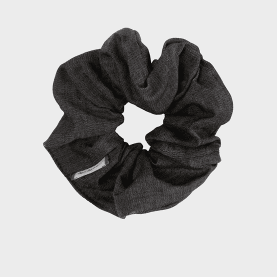 Scrunchie black denim