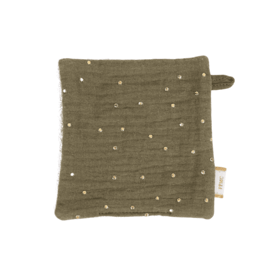 Makeup Remover cotton gaze pois or kaki