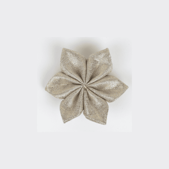 Star flower hairslide  glitter linen