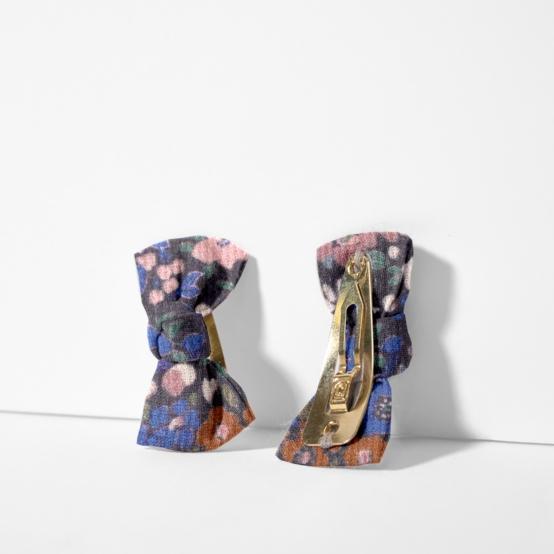 Small bows hair clips monet lilas