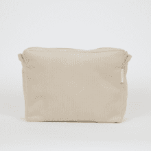 Large shoulder bag base beige corduroy