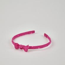 Thin headband plumetis rose fuchsia
