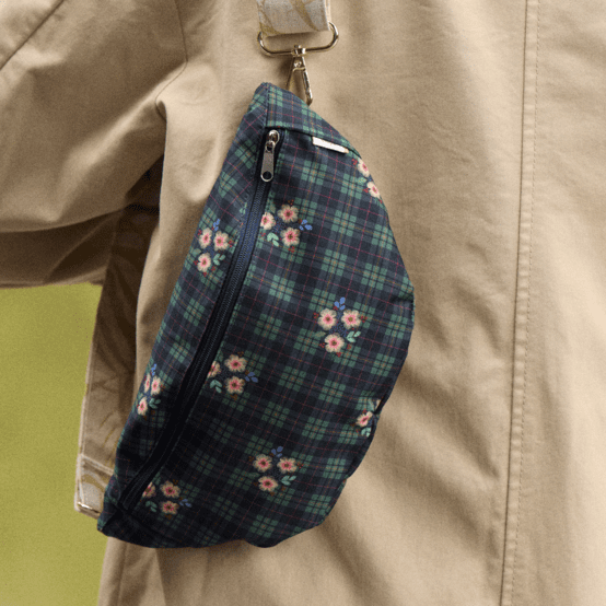 Banana bag tartan fleuri