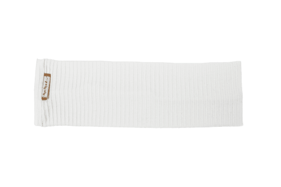 Stretch jersey headband  white ribbed jersey