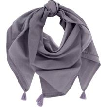 Pom pom scarf gaze lilas