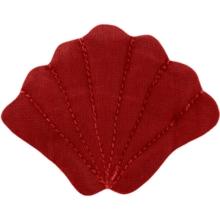 Shell hair-clips red