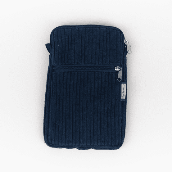 Quilted phone pocket large navy orduroy 
