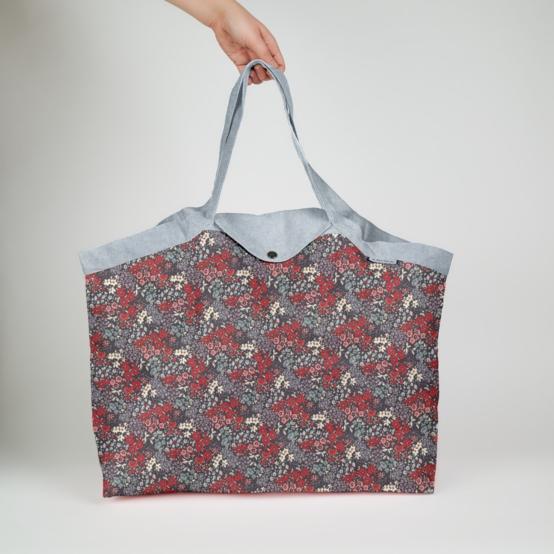Tote bag with a zip jardin d'aurore