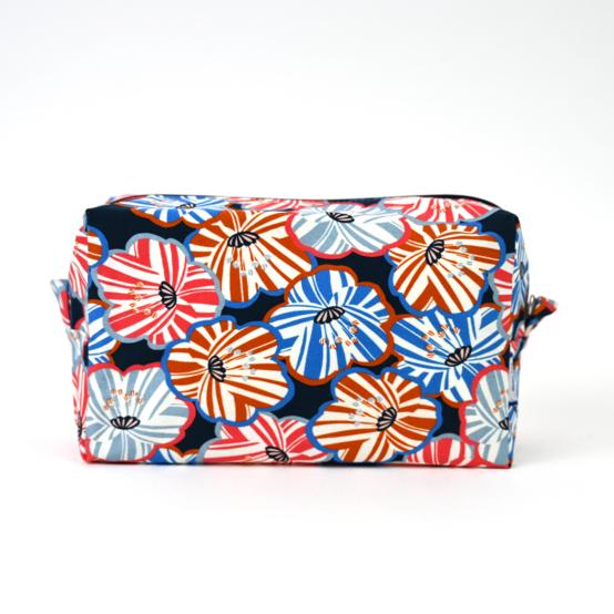 Rectangular toiletry bag anémones rayées