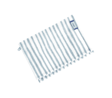 Compact wallet striped blue gray glitter