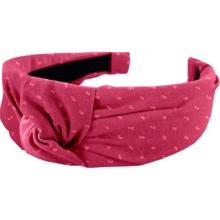 Large Crossed Headband plumetis rose fuchsia