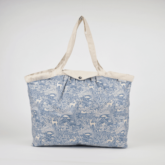 Pleated tote bag - Medium size toile de biche