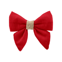 Mini bow tie clip red