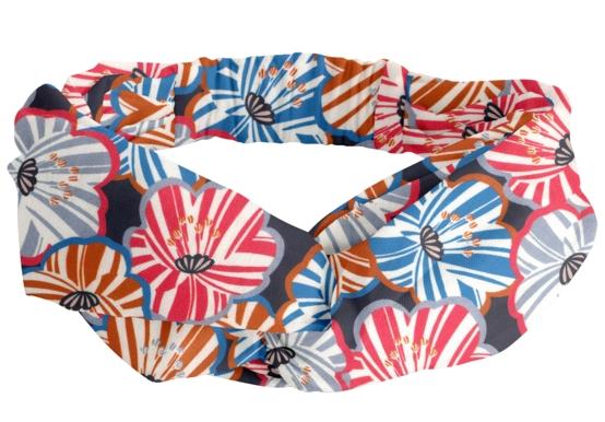 crossed headband anémones rayées