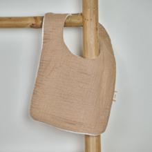 Bib - Baby size gaze pailletée camel