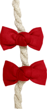 Small bows hair clips red