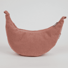 Half-moon bag blush pink corduroy