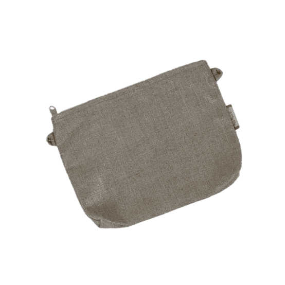 Tiny coton clutch bag golden linen