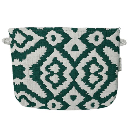 Coton clutch bag jacquard vert