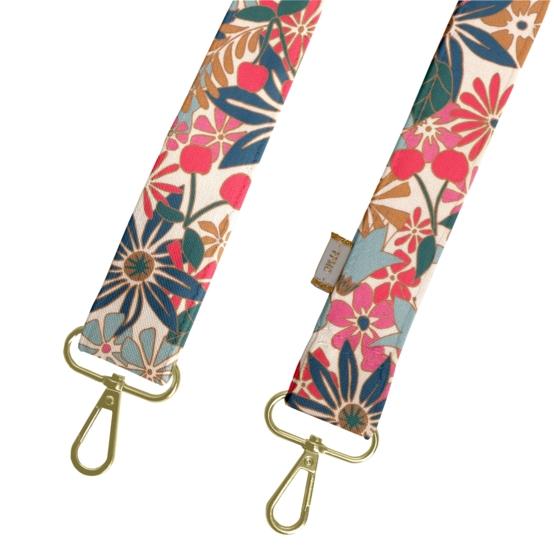 Narrow shoulder strap cerise en fleur