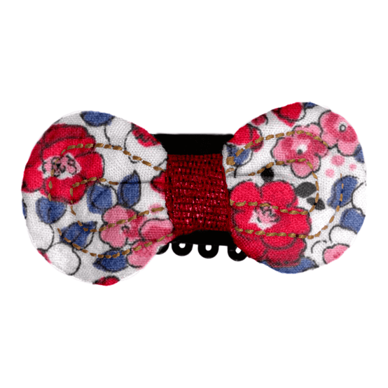 Noeud Anti-Glisse hair slide rouge corolle