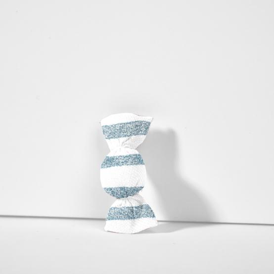 Mini sweet hairslide striped blue gray glitter