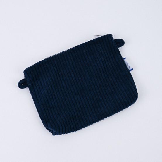 Tiny coton clutch bag large navy orduroy 