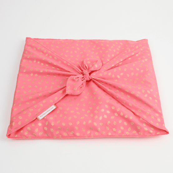 Fupochiki XL (29  x 34 cm) feuillage or rose
