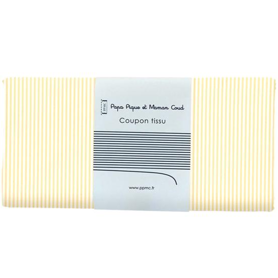 1 m fabric coupon yellow stripes