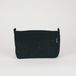 Base of shoulder bag black corduroy
