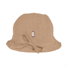 Sun Hat for baby gaze pailletée camel