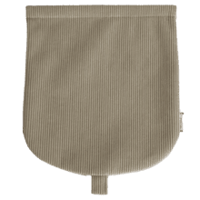 Flap of small shoulder bag beige corduroy