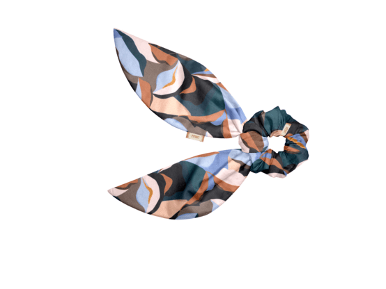 Short tail scrunchie vague d'automne