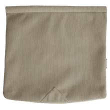 Square flap of saddle bag  beige corduroy