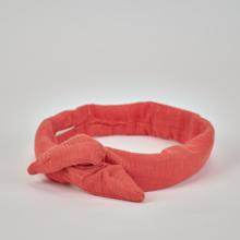 Wire headband retro coral lurex gauze