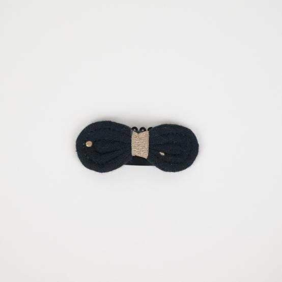 Noeud Anti-Glisse hair slide gaze pois or noir