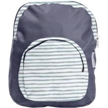 Children rucksack striped blue gray glitter
