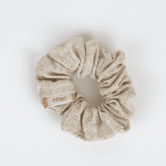 Small scrunchie  glitter linen