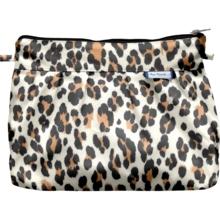 Pleated clutch bag leopard