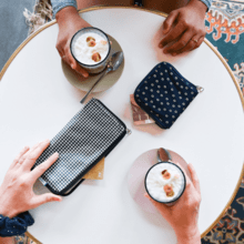 Wallet Charlie vichy noir