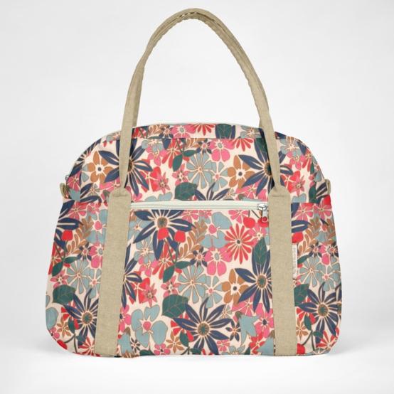 Bowling bag  cerise en fleur