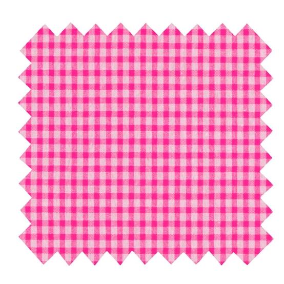 Cotton fabric neon pink gingham
