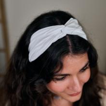 Jersey Crossed Headband Child white