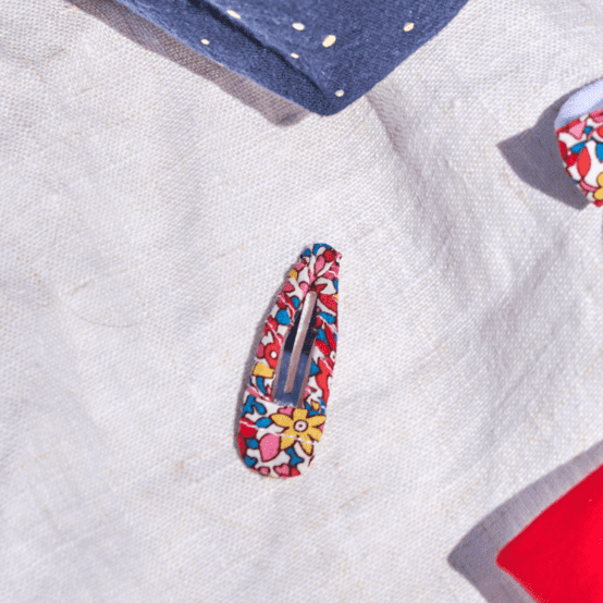 Fabric hair clip cocktail de fleurs