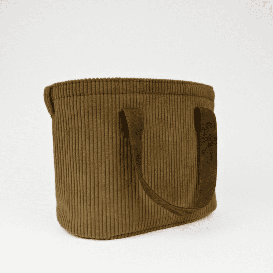 Cooler bag brown large corduroy