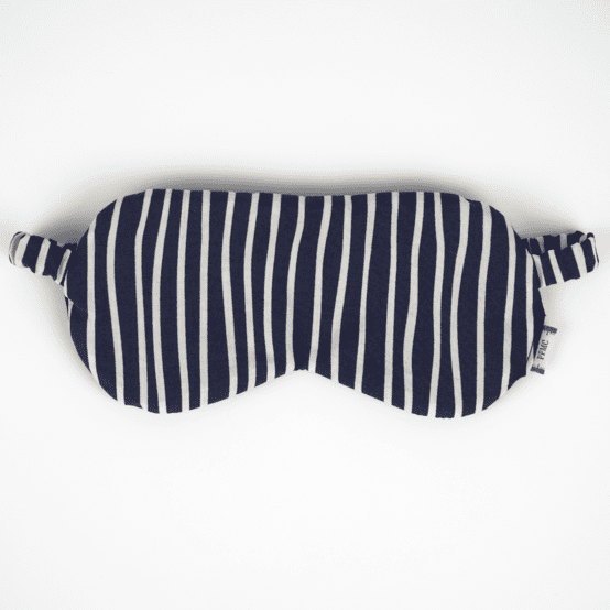 Night mask striped  ivory navy