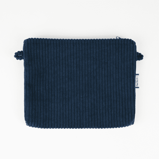 Coton clutch bag large navy orduroy 