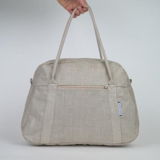 Bowling bag  silver linen